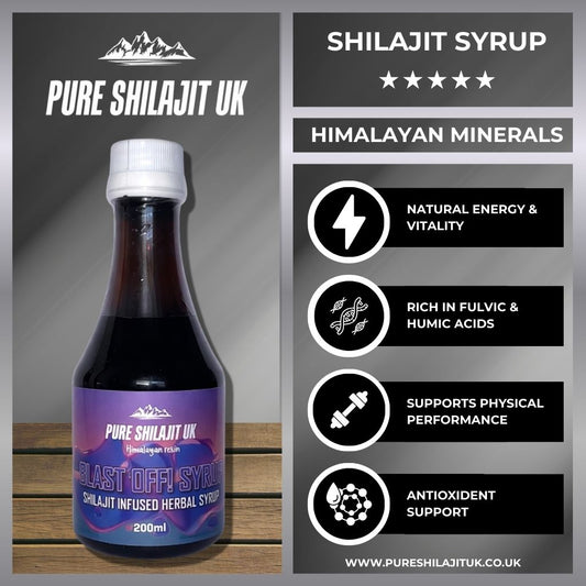 PURE SHILAJIT UK BLAST OFF! SYRUP - SHILAJIT HERBAL IMMUNITY SYRUP